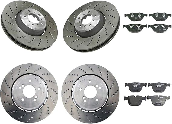 Genuine Front & Rear Brake Kit Disc Rotors & Pads For BMW E60 E61 E63 E64 M5 M6