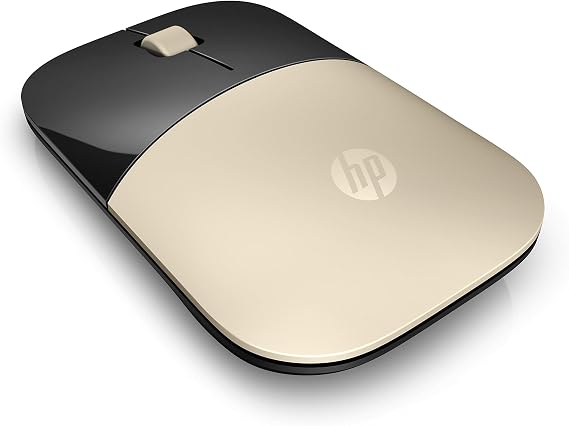HP 2.4GHz Wireless USB Mouse Z3700 (Matte Gold/Glossy Black), Modern Gold (X7Q43AA#ABL)