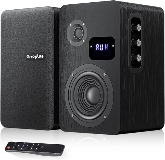 Powered Bookshelf Speakers for Turntable, 40W*2, 4 Inch Woofer