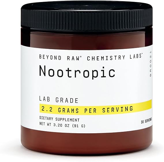 BEYOND RAW Chemistry Labs Nootropic Powder, Cognitive Enhancer and Memory Support, 30 Servings