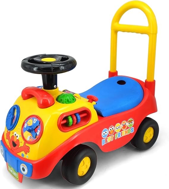 Kiddieland Elmo My First Activity Ride-On, Foot-to-Floor Toy with Music