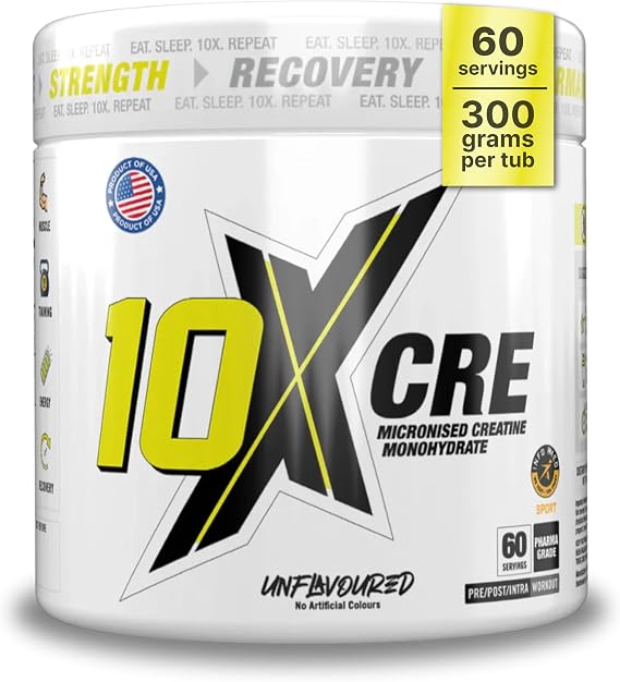 10X Athletic Creatine Unflavoured 300g 60 Servings