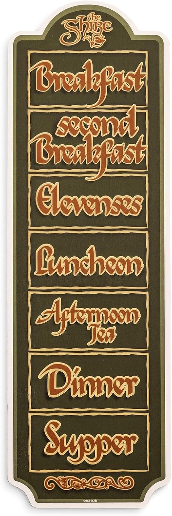 The Lord Of The Rings Hobbit Daily Schedule Wooden Sign Art | 20 x 6 Inches