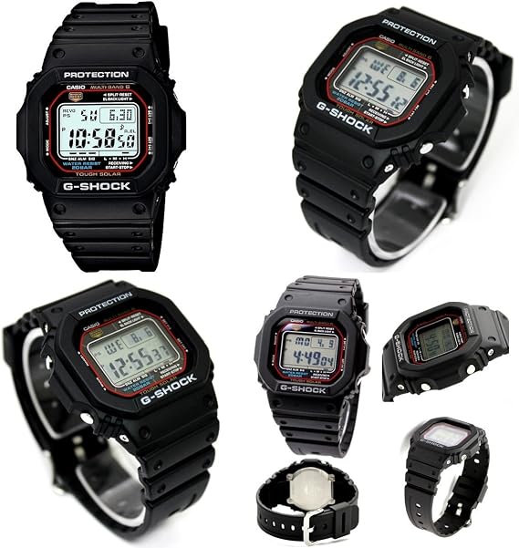 Radio Watch, Police Officers, Officers, Self-Defense Forces, G-SHOCK, 20 ATM Waterproof, Radio-controlled Solar Digital Watch for Men GW-M5610U-1, GW-M5610BB-1, GW-M5610MR-4 GW-M5610U-1 Standard Black