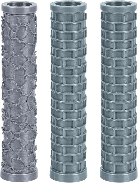 3Pcs Texture Roller for Clay, 3D-Printed Clay Texture Roller, Ideal for Tabletop, Clay Crafts