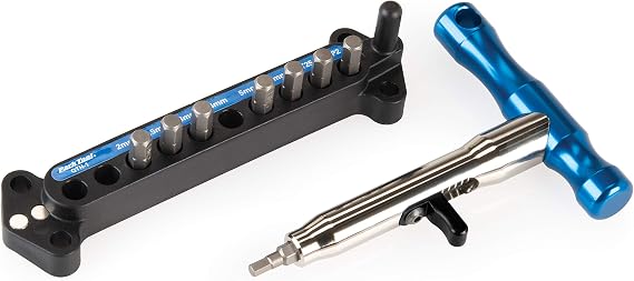 Park Tool,One Size QTH-1 - Quick Change Bit Driver Set, Blue/Silver | bike-hand-tools