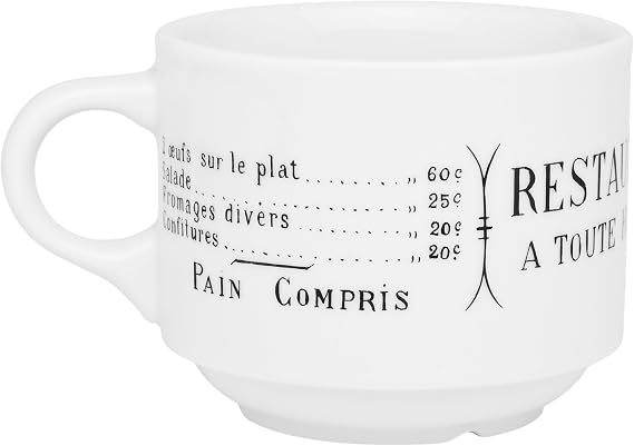 Pillivuyt Brasserie Breakfast Cup, 10 Ounces