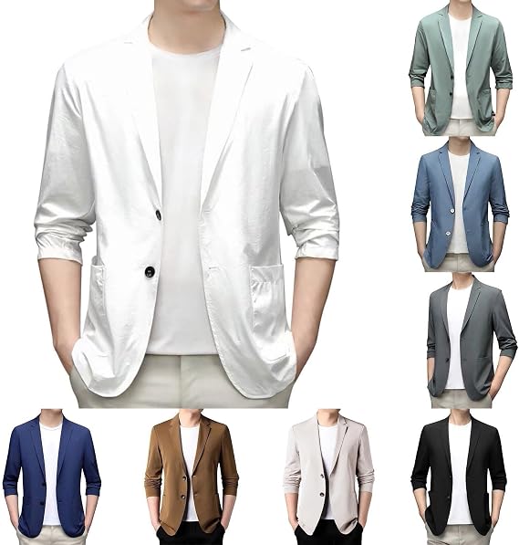 Blazers for Men Business Casual Blazer Suit Jackets One Button Sport Coats Lightweight Business Sports Jackets