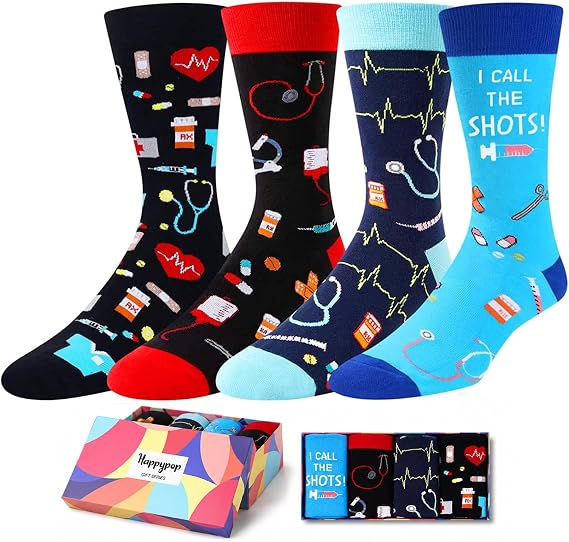 HAPPYPOP Doctor Patriots Math Lover Gifts - Teeth Golf Nurse Space Astronomy Lover Socks