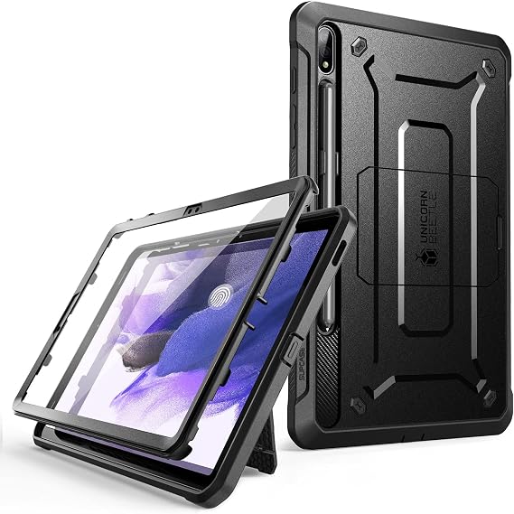 SUPCASE Unicorn Beetle Pro Series Rugged Full Body Case for Samsung Galaxy Tab S7 FE 12.4 inch (2021) with Built-in Screen Protector and Pen Holder S (Black)