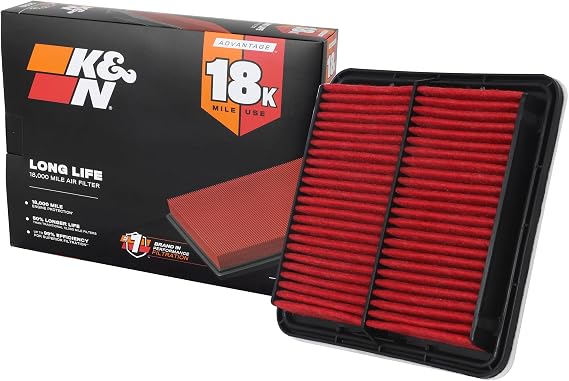 K&N Engine Air Filter: Long Life 18,000 Mile Replacement Air Filter: Compatible with 2003-2021 Subaru H4/H6 1.5/2.0/2.5/3.6L (Forester, Legacy, Outback, Impreza, WRX, Levorg, Crosstrek), KNA-2304