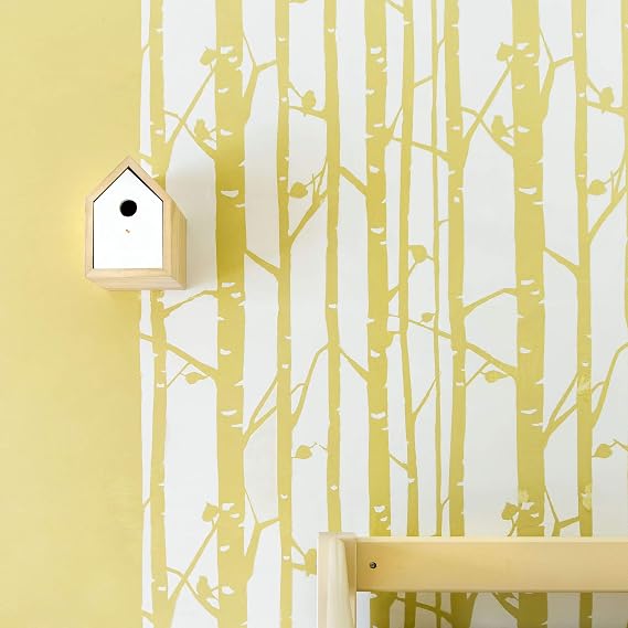 STENCILIT Birch Forest Wall Stencil - XL Stencil 24x37 in, Tree Wall Stencils for Painting Large Pattern, Modern Large Wall Stencils Boho