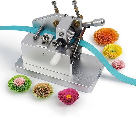 Manual Quilling Fringer Machine, Paper Art Tassel Machine, Handmade Color Paper Cutting Roll Machine with Adjustable Tassel Width, 3D Colorful Paper Tassel Flower Roll for DIY