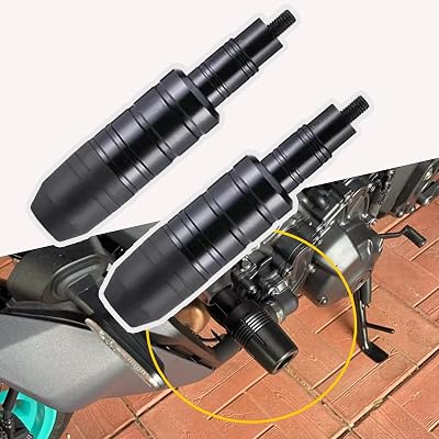 Motorcycle Frame Sliders for Kawasaki Rouser NS125 Fi 2023, Motorcycle Anti-Fall Rod, Falling Crash Protector Guards, Anti-Crash Pads, Motorcycle Engine Protector,A Black