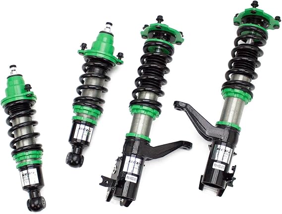 R9-HS2-013_2 compatible with Honda Civic Coupe/Sedan (EM/ES) 2001-05 Hyper-Street II Coilover Kit w/ 32-Way Damping Force Adjustment Lowering Kit by Rev9, 32 Damping Level Adjustment