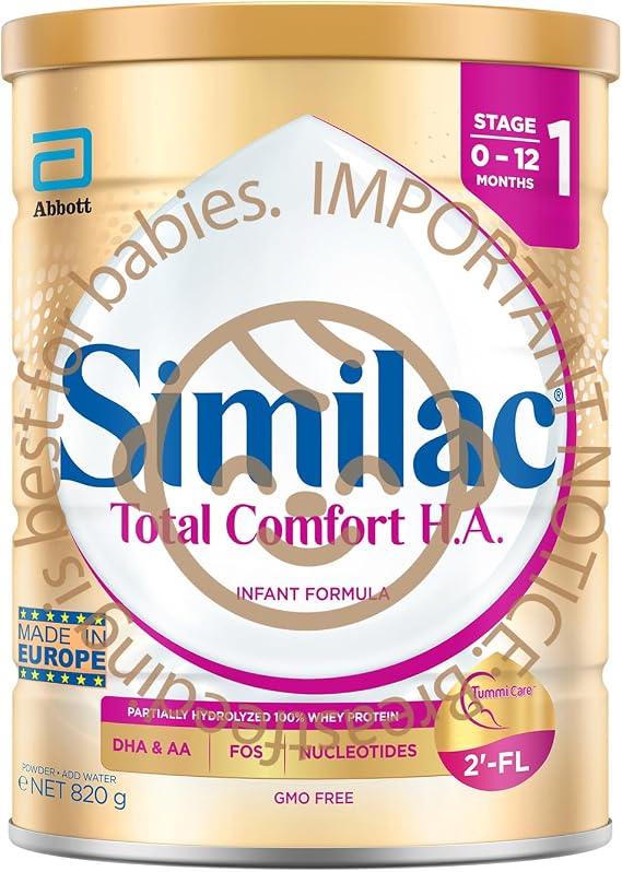 Similac Total Comfort Infant Formula, Imported, Easy-to-Digest Baby Formula Powder, Non-GMO, 820 g (28.9 oz) Can