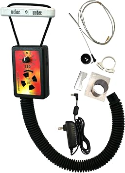 IQ110 BBQ Temperature Regulator Kit with Small Adjustable Kamado Pit Adapter