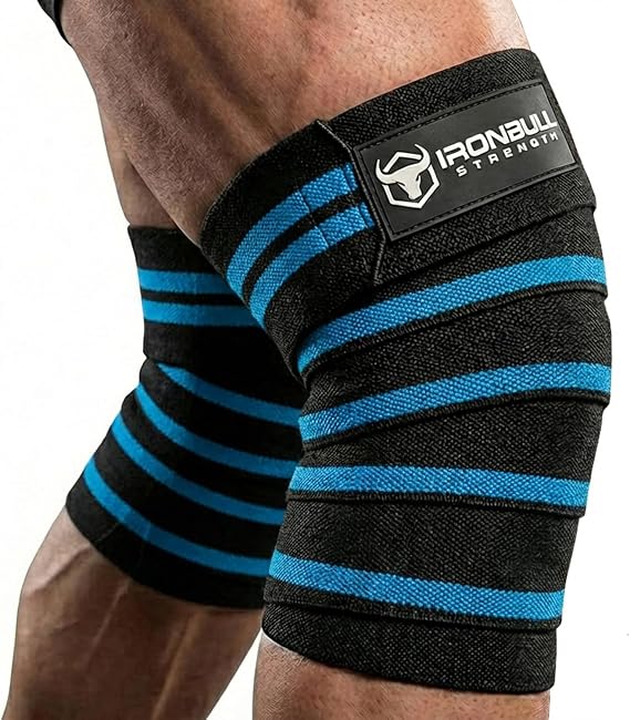 Knee Wraps for Weightlifting - 80" Elastic Knee Straps for Squats and Weight Lifting - Lifting Knee Wraps for Strength & Compression Wrap - Knee Support for Squatting, Powerlifting, Gym