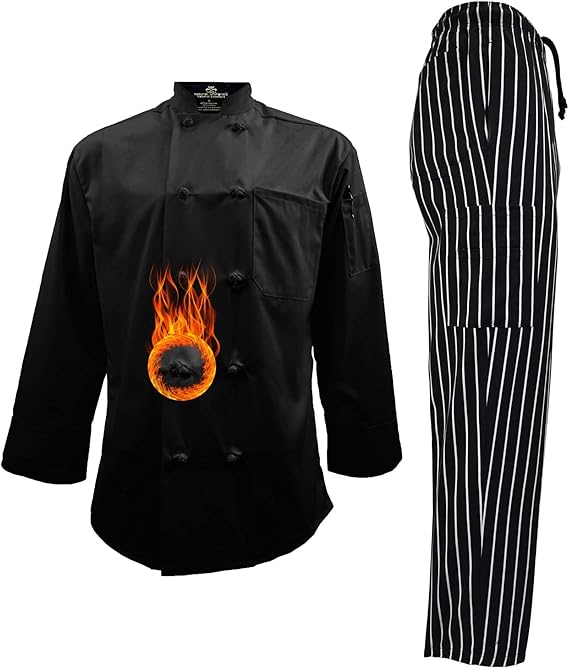 Men's Chef Uniform Set - Chef Coat and Pants