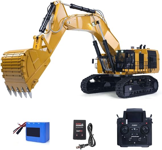 TOUCAN RC HOBBY RTR 1/14 Hydraulic RC Excavator 6015B Metal Remote Control Digger Heavy Duty Model Construction Vehicle Flysky PL18EV Lite