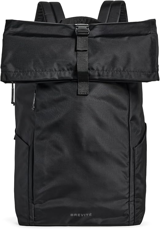 BREVITE Men's The Field Backpack, Triple Black, One Size