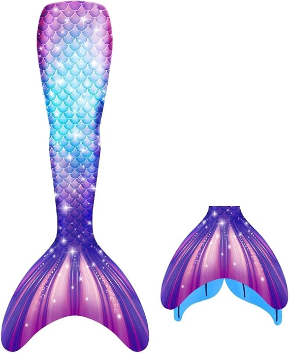 DNFUN Mermaid Tails for Swimming for Adults with Monofin