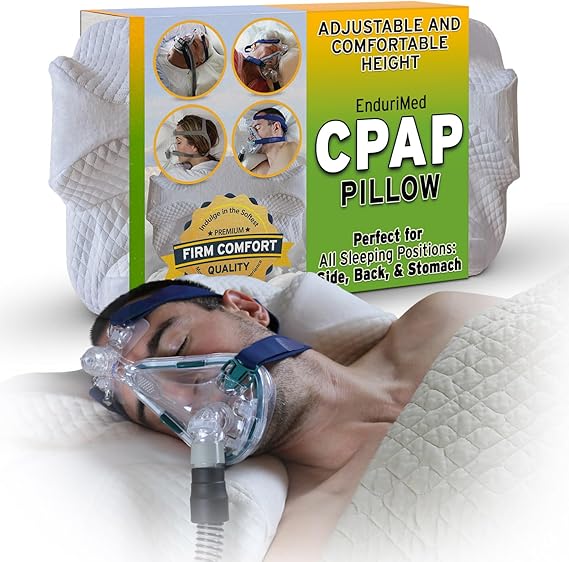 EnduriMed CPAP Pillow for Side Sleeping - Adjustable Memory Foam CPAP Pillows for Side & Back Sleepers - Eligible for Better Sleep with CPAP Machine | CPAP Pillows for Side Sleepers - Eligible for Better Sleep with CPAP Machine