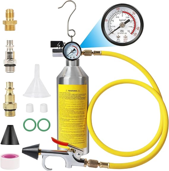 AC Flush Kit, Auto & Home AC Systems for R134a/R12/R22/R410a Refrigerants