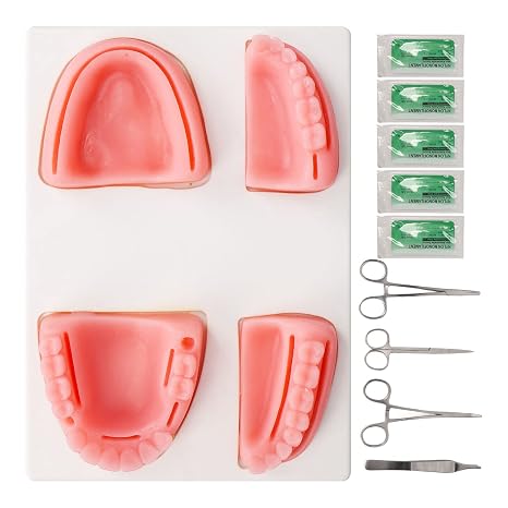 TeamSky Dental Suture Training Kit Dental Suture Practice Kit for Gum Cutting & Gingival Suturing, Best Dental Suture Practice Pads for Dental School Students