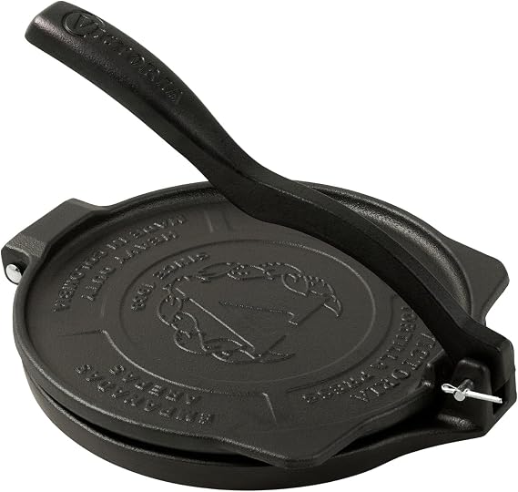 Victoria 8-Inch Cast Iron Tortilla Press HD Spherrous Iron