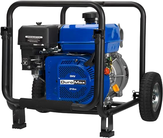 DuroMax XP652WX 212cc 158-Gpm 2-Inch Dual-Fuel Portable Semi-Trash Water Pump