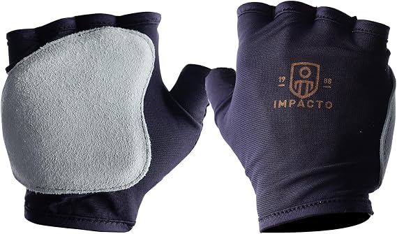 Impacto Gloves,L,Bl/Gr,Fingerless,PR