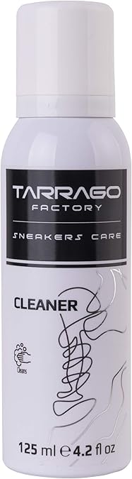 Tarrago Sneaker Care Cleaner Spray | Shoe Cleaner for Suede, Leather, Nubuck, Suede, Canvas and More Sneakers | 4.2 fl.oz. Aluminum Bottle