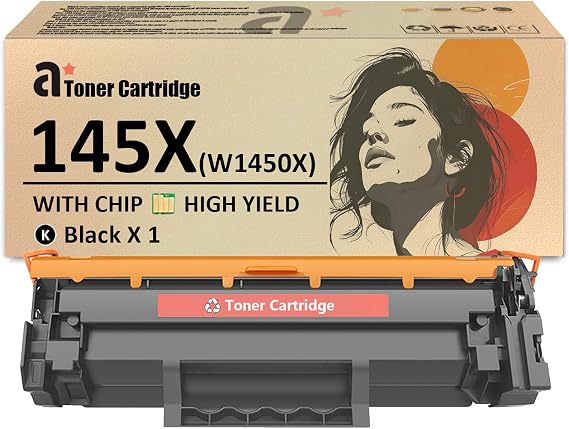 145X Toner Cartridge Replacement for HP 145X W1450X Black Toner Cartridges with Chip Work for HP LaserJet Pro 3003dn 3003dw MFP 3103fdw 3103fdn Printers, 1 Pack(4,00