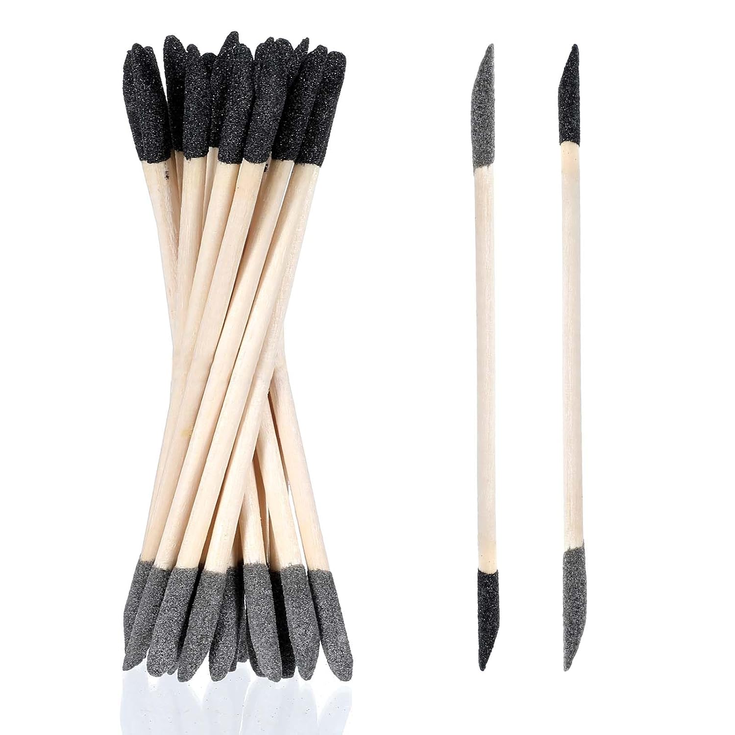 20 Pcs Sanding Sticks 5.5 × 0.2 Inch Grit Fine Detailing Sanding Polishing Twigs Tool Double End Matchsticks for Plastic Models Miniatures Wood Hobby Stuffers