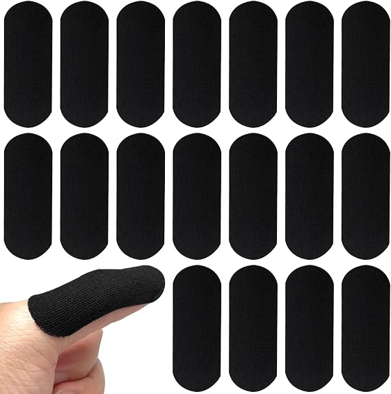 100 Pcs Black Bowling Thumb Tape Bowling Finger Tape, Elastic Bowling Thumb Protector, Protective Performance for Bowlers Exercise Sport, Bowling Accessories, 1 x 3 Inch