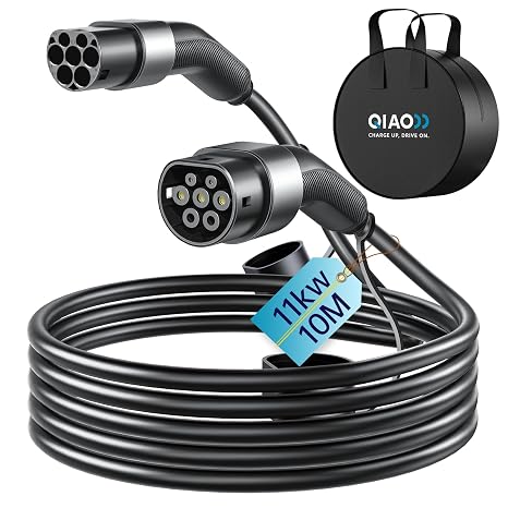 QIAO)) Type 2 EV Charging Cable, 11kW 10M 16A Three Phase