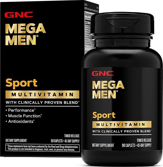 GNC Mega Men Sport Multivitamin, Performance & Muscle Function, 90 Count