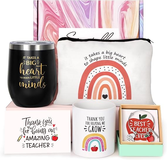 UAREHIBY Teacher Gifts for Women,Teacher Appreciation Gifts from Student,Christmas Gifts Basket,Thank You Teacher Gifts,Funny Teacher Gifts Set for Daycare Teacher