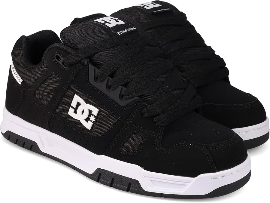 DC Shoes Men's Stag, Black/Black/White, 6.5
