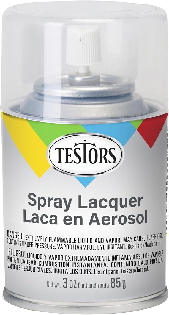 Testors Spray Lacquer 3oz, Clear Coat | Protective Topcoat, Reduces Glare, Hobby Finishing, Surface Protection, 3 Oz