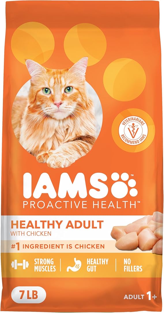 IAMS Proactive Health Healthy Adult Dry Cat Food, Chicken, 7 lb