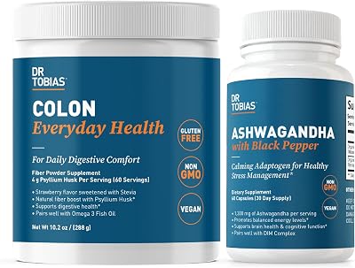 Dr. Tobias Colon Everyday Health and Ashwagandha Capsules, Digestive Wellness & Resilience Bundle, Supports Balanced Energy & Gut Health, Vegan, Non-GMO