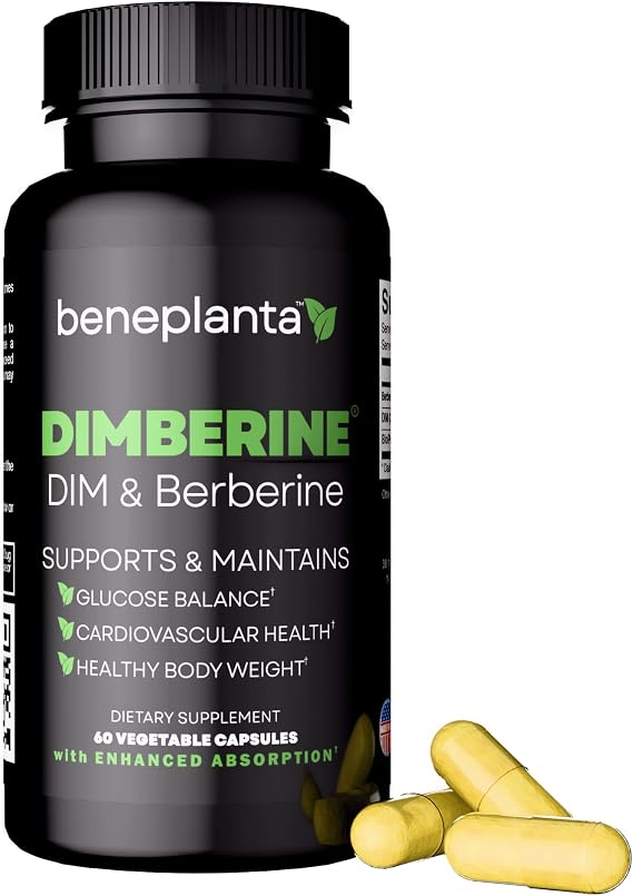 DIM & Berberine, High Purity Enhanced Absorption Formula - 60 Capsules