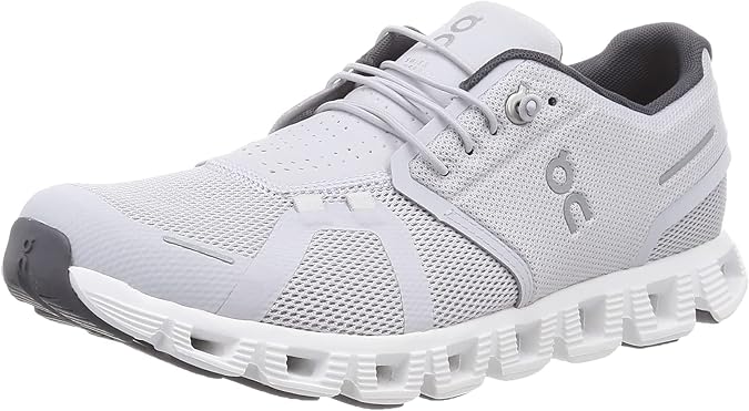 On Men's Cloud 5 Sneakers, Glacier/White, 13