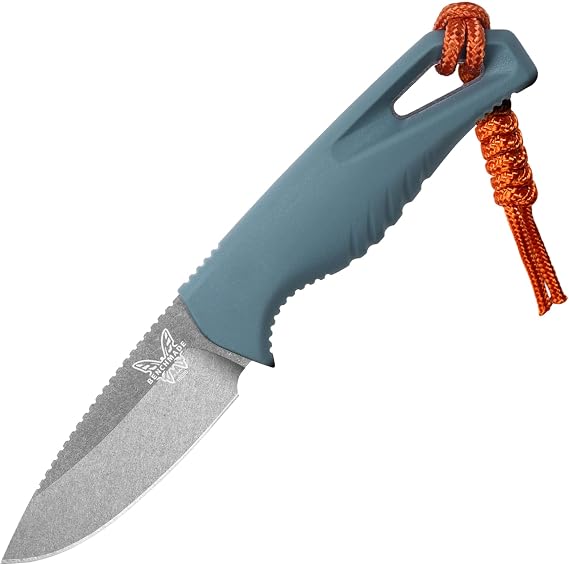 Benchmade Intersect Fishing Knife, MagnaCut Steel Blade (18050) | Depth Blue Santoprene handle, Drop-Point blade