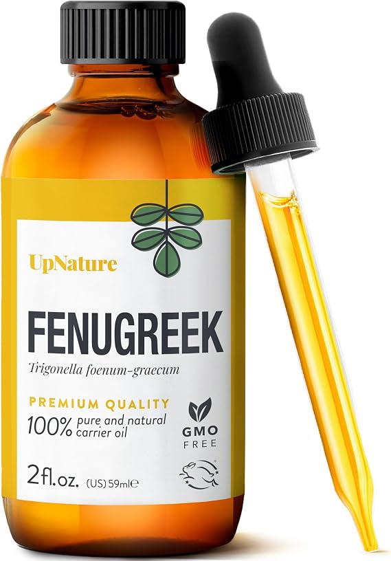 UpNature 100% Pure Fenugreek Seed Oil, 2oz | Non-greasy fenugreek oil that absorbs easily into scalp and skin without leaving residue