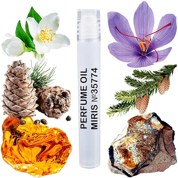 MIRIS No. 35774, Inspired by Bacarat Rouge 540, Long-Lasting Unisex Perfume Oil for Women & Men Roll-On, Rollerball 0.34 Fl Oz / 10 ml