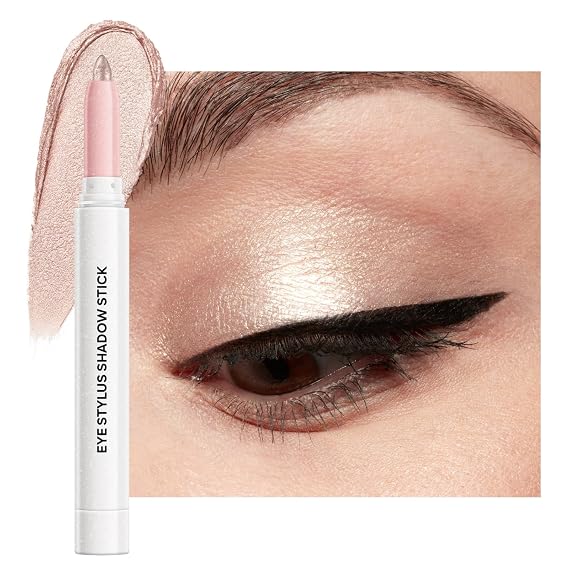 KYDA Cream Eyeshadow Stick Shimmery Waterproof Eye Shadow Pencil, High Pigmented Eyeshadow Stick, Long-lasting Cream Shadow, Crayon Smooth Eye Liner Makeup, Soft Pearl