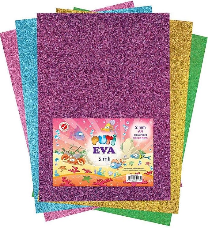 Puti Eva Sünger A4 Simli Yapışkanlı 10 Lu 1147 /